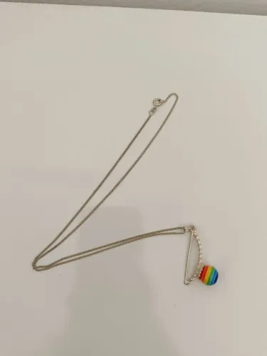 Colar Bijuteria com Pingente de Berimbau 