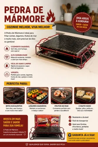 Pedra de mármore para fondue