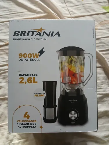 Liquidificador Britânia 900W 2,6L novo
