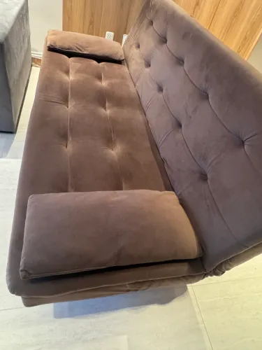Sofá-cama Casal Reclinável Suede Linoforte