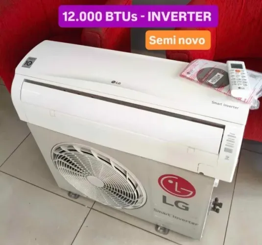Ar Split LG INVERTER 12000 BTUs + Nota + Garantia + Cartão 12x