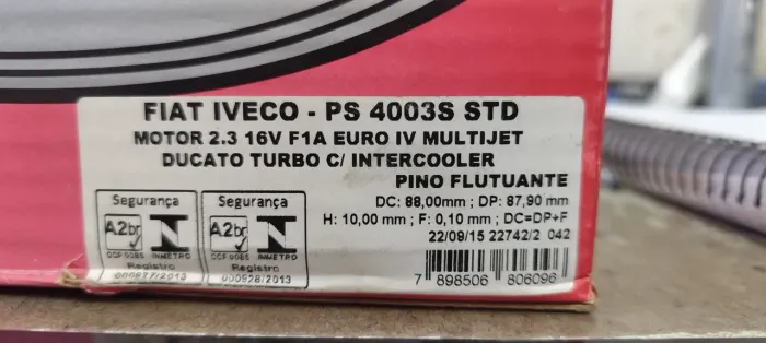 Jogo de Pistão Iveco Ducato turbo 2.3 16v