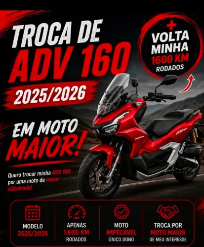 Troco adv 160 em moto maior