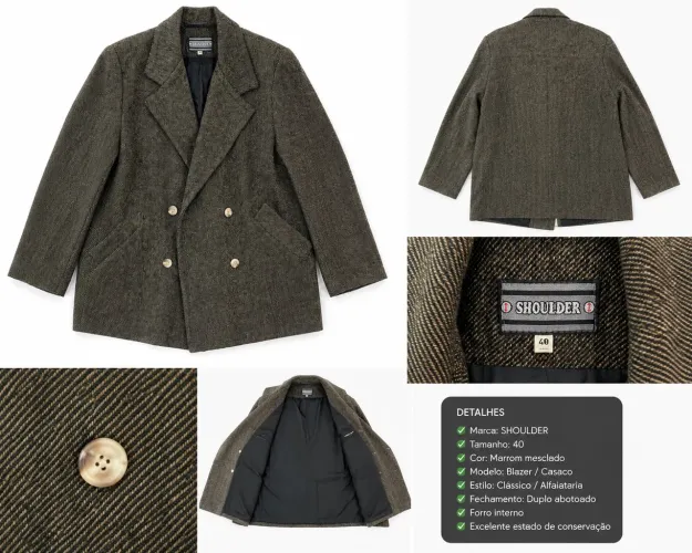 Casaco Feminino Inverno Shouder _ Tam 40
