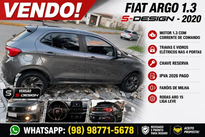 Fiat Argo Drive 1.3 8V Flex 2020