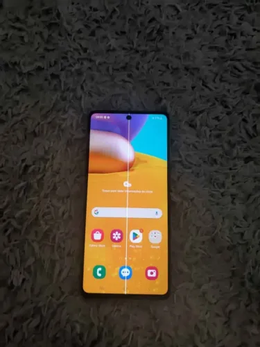Galaxy A71 linha branca na tela