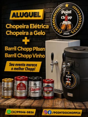 Aluguel de chopeira e venda de barril