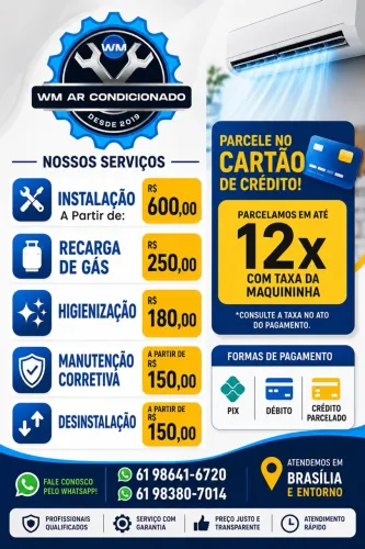 Instalação e manutenção de ar-condicionado