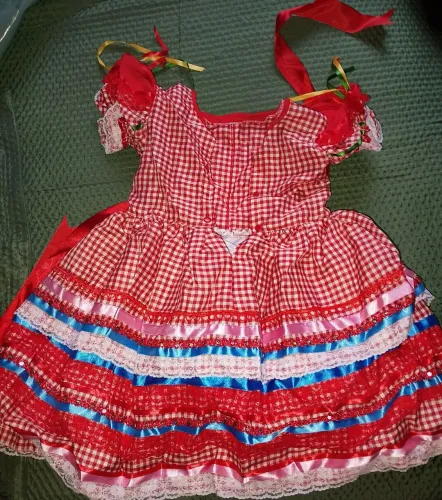 Vestido Festa Junina - Tam. 08 a 09 anos