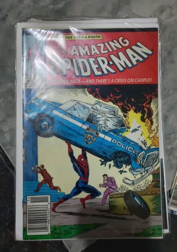 AMAZING SPIDER-MAN 306 ANO 1988 CAPA HOMENAGEM A ACTION COMICS 1 POR TODD MCFARLANE