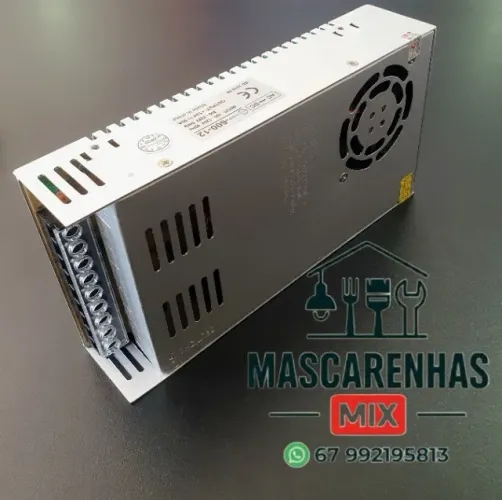 Fonte Chaveada 50Amp 12v Nova para Som Automotivo, Câmeras, Fita de led. Cod:036