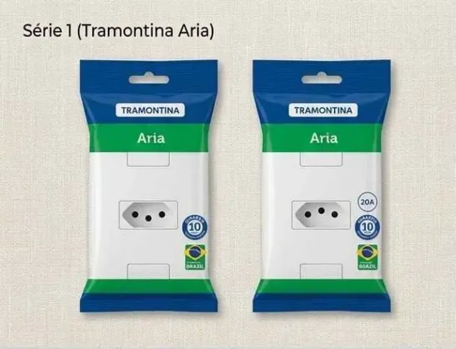 Tomada 10A e 20Amperes Tramontina Aria