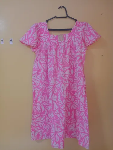 Vestido rosa com bege infantil