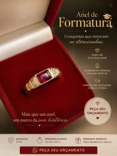 Anel de formatura ouro