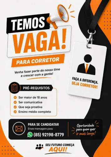 VAGA DE EMPREGO SEM EXPERIENCIA