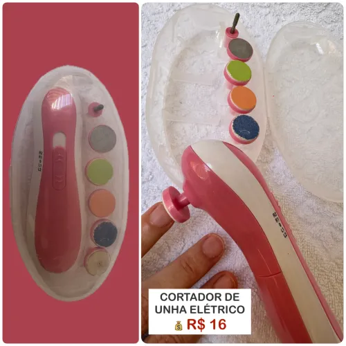 Lixador de Unha Elétrico para Bebês Rosa (6 em 1)