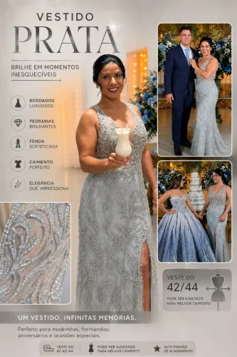 Vestido de festa bordado