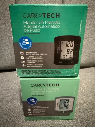 Monitor de Pressão Arterial de Pulso Caretech BP2206 1 Unidade