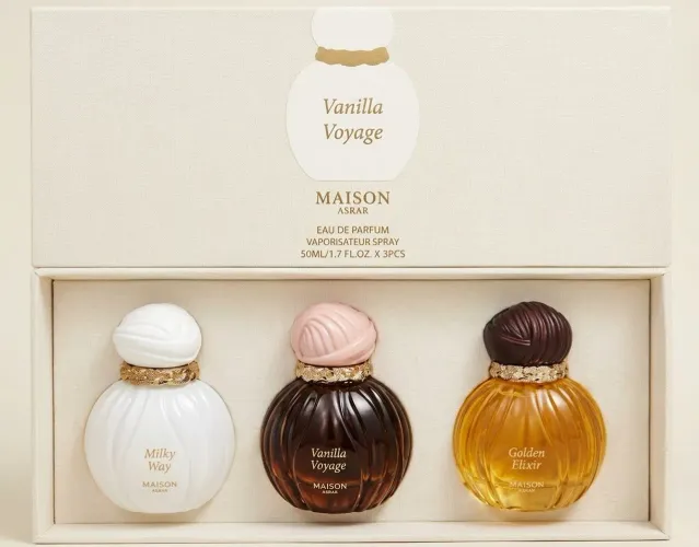  VANILLA VOYAGE SET 03 PERFUMES 50ML GOURMAND FEMININO