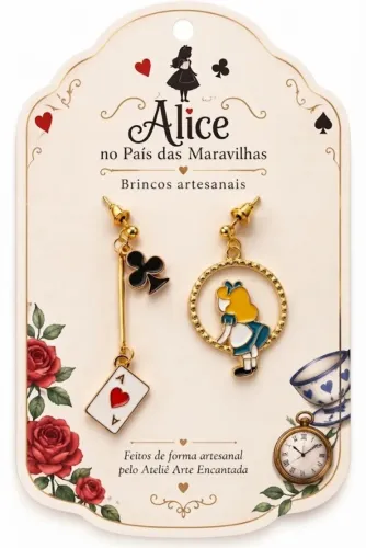 Brinco Alice No Pais Das Maravilhas - Modelo 19