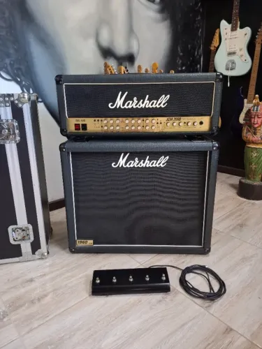 Cabeçote Marshall JCM 2000 TSL 100 + Caixa Marshall 1960 Lead 212 Celestion G12t
