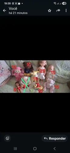 Lote de brinquedos para menina