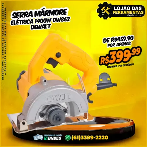Serra Mármore 1400w 125mm Dw862 220v Dewalt