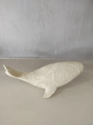 Escultura Baleia em Gesso