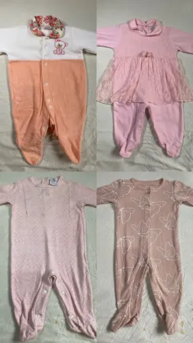 Lote macacão menina P M G