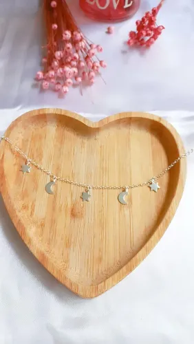 Pulseira lua e estrela