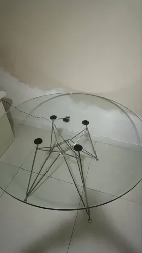Tampo de Vidro de Mesa Redondo