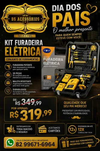KIT PARAFUSADEIRA E FURADEIRA 21v