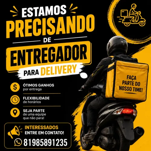 Vaga para entregador fast food
