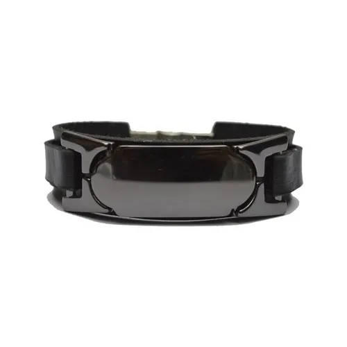 Pulseira em couro flat masculina 