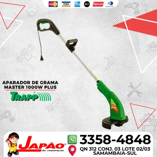 Aparador de Grama Elétrico Master 1000W Plus Trapp Oferta Por Tempo Limitado