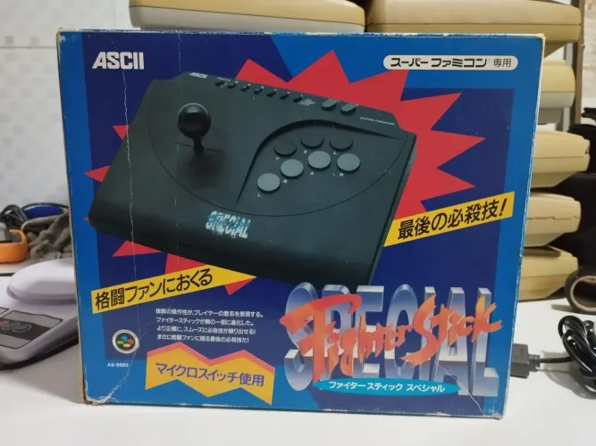 CONTROLE ARCADE ASCII SPECIAL FIGHTER STICK PARA SUPER NINTENDO 