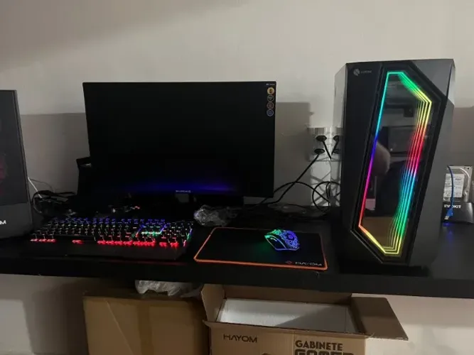 PC Gamer Completo Ryzen 5 + Monitor + Kit Gamer
