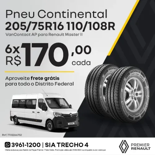 Pneu Continental 205/75 R16 110/108R Vancontact Ap Renault Master 