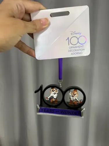 Ornamento de Natal disney tico e teco 100 anos
