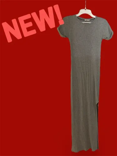 Vestido ?kardashian?de Malha Cinza - Tamanho P