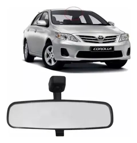 Retrovisor Toyota Corolla 2003 à 2008 - Interno Preto (Lente Anti Ofuscante/Prismatico)
