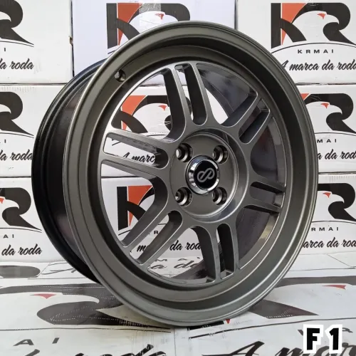 Roda aro 17 Kr modelo F1 estilo Momo Gloss tala 7 4x100 jogo novo