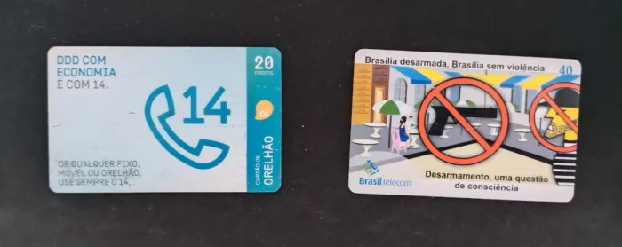 02 Cartões de Orelhão para colecionadores.