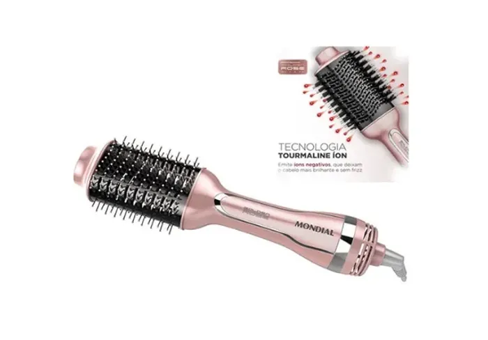Escova Secadora Mondial Cerâmica e Turmalina Golden Rose 1200w 127v