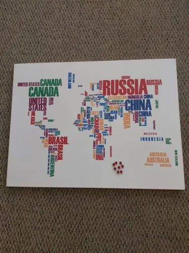 Quadro mapa mundi