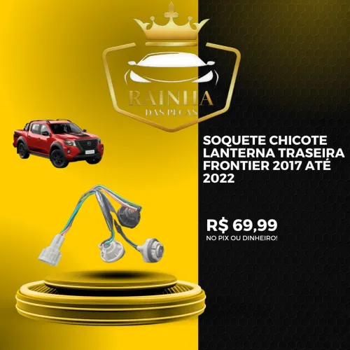Soquete Chicote Lanterna Traseira Frontier 2017 até 2022