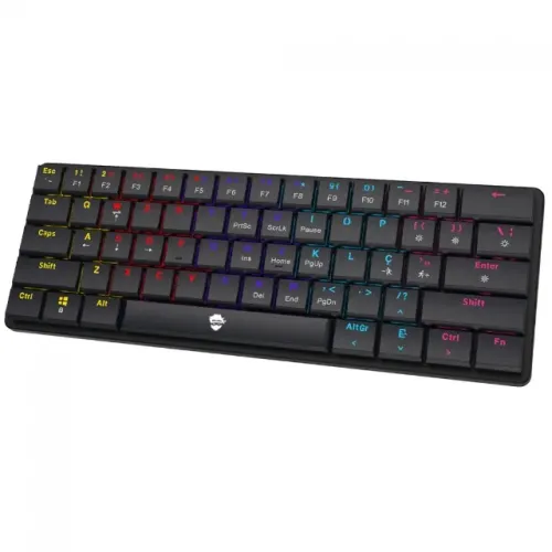 Teclado mecânico com teclas baixas, 60% Preto, NOVO, aceito cartão