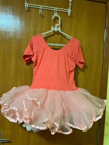 Vestido ou Fantasia de Ballet Balé Rosa Paetês Infantil Adulto