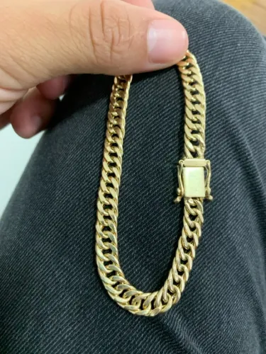 Pulseira Grossa 7mm com 8.72g Ouro 18