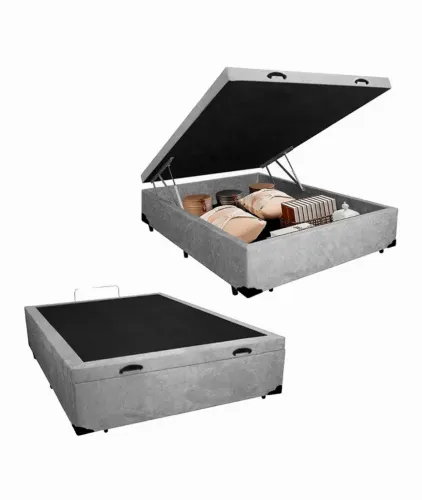 Base Box Baú Casal Pistão a Gás NOVO PRONTA ENTREGA